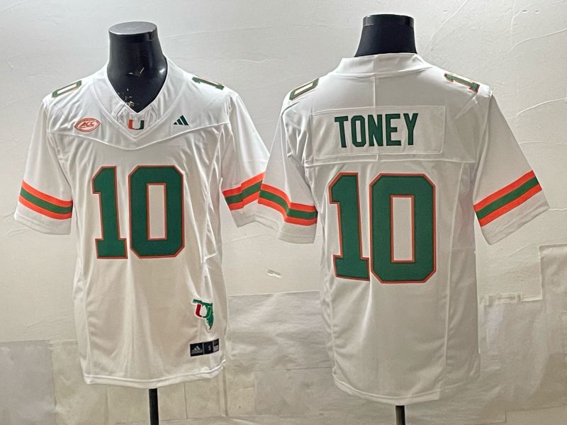Men 2026 Miami Hurricanes #10 Toney White 3th generations Nike Limited NCAA Jersey 02->ncaa teams->NCAA Jersey